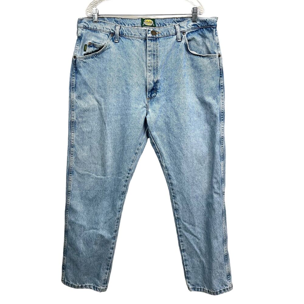 Cabelas Outdoor Gear Mens Jeans Straight 5 Pockets Zip Fly Blue Wash Sz 40Wx30L*